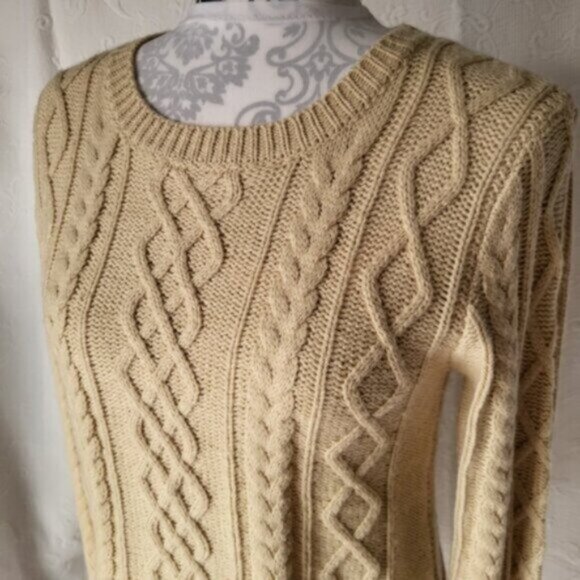Women's neutral knit sweater Sz Small - Picture 9 of 12